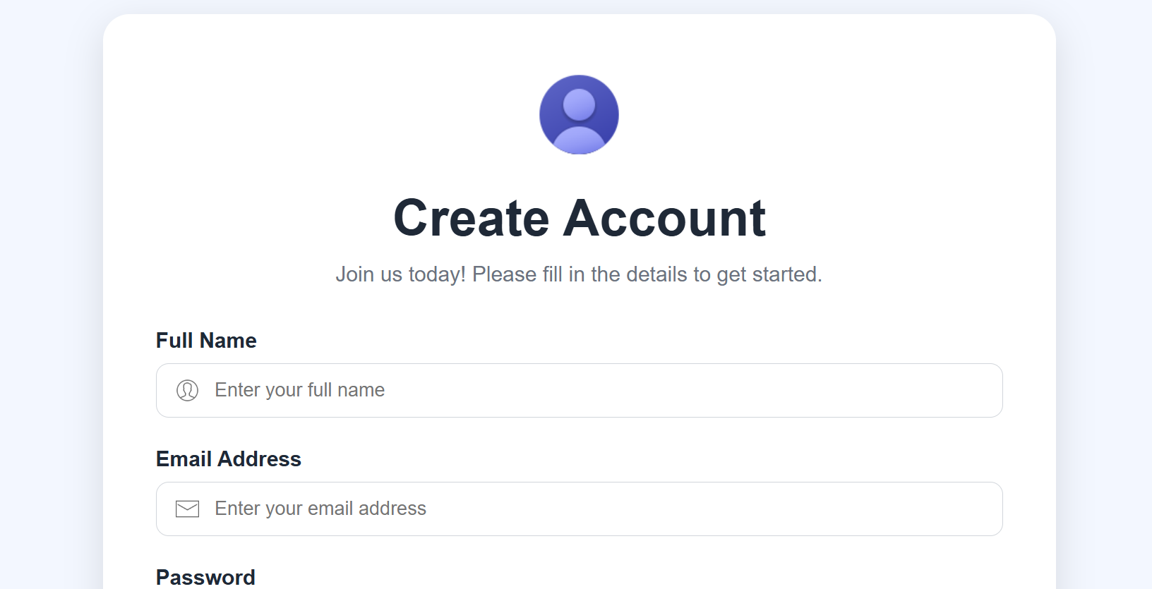 Signup form project